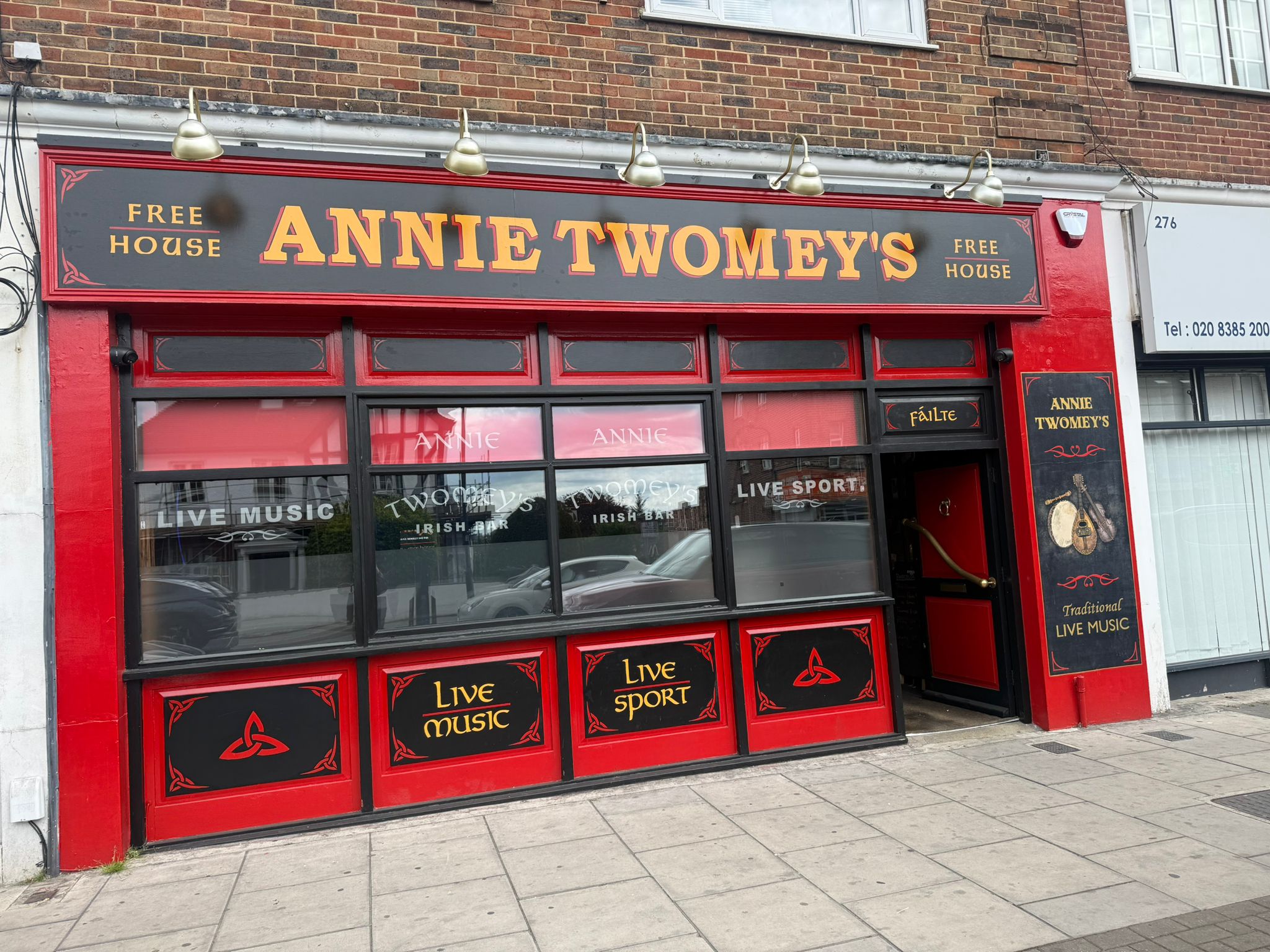 Annie Twomey's exterior on Preston Road