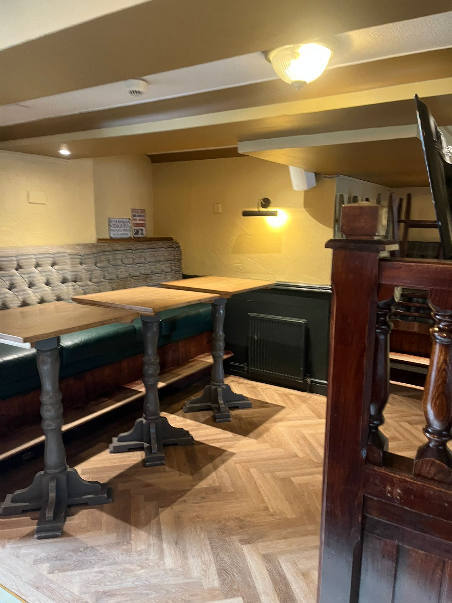Banquette seating area