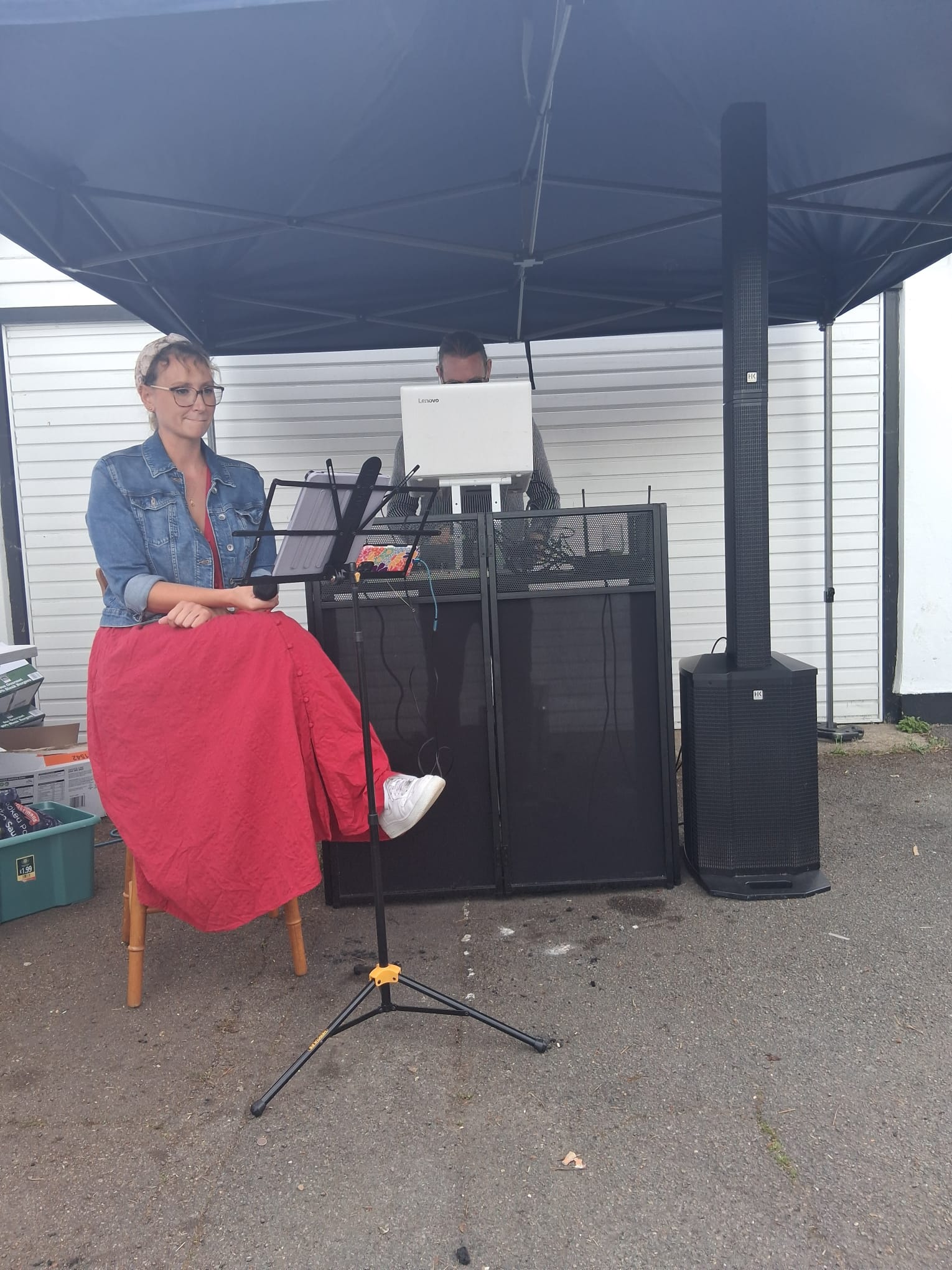 Live music performance outdoors